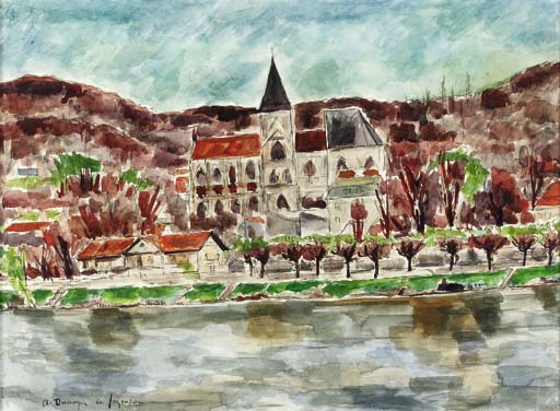 André Dunoyer de Segonzac (1884-1974) , La basilique de Triehn