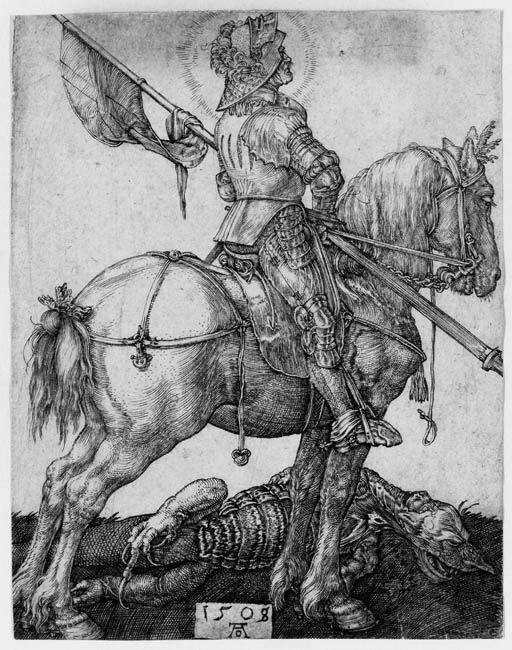 St. George on Horseback (B. 54; M.; Holl. 56) 
