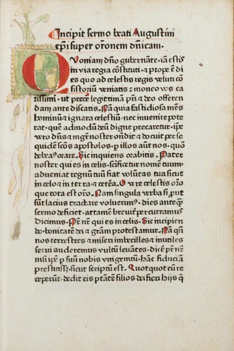 AUGUSTINUS, Aurelius (pseudo-). Sermo super orationem dominicam ...