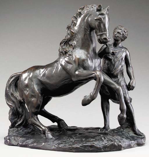 Cavallo tenuto per la cavezza 
