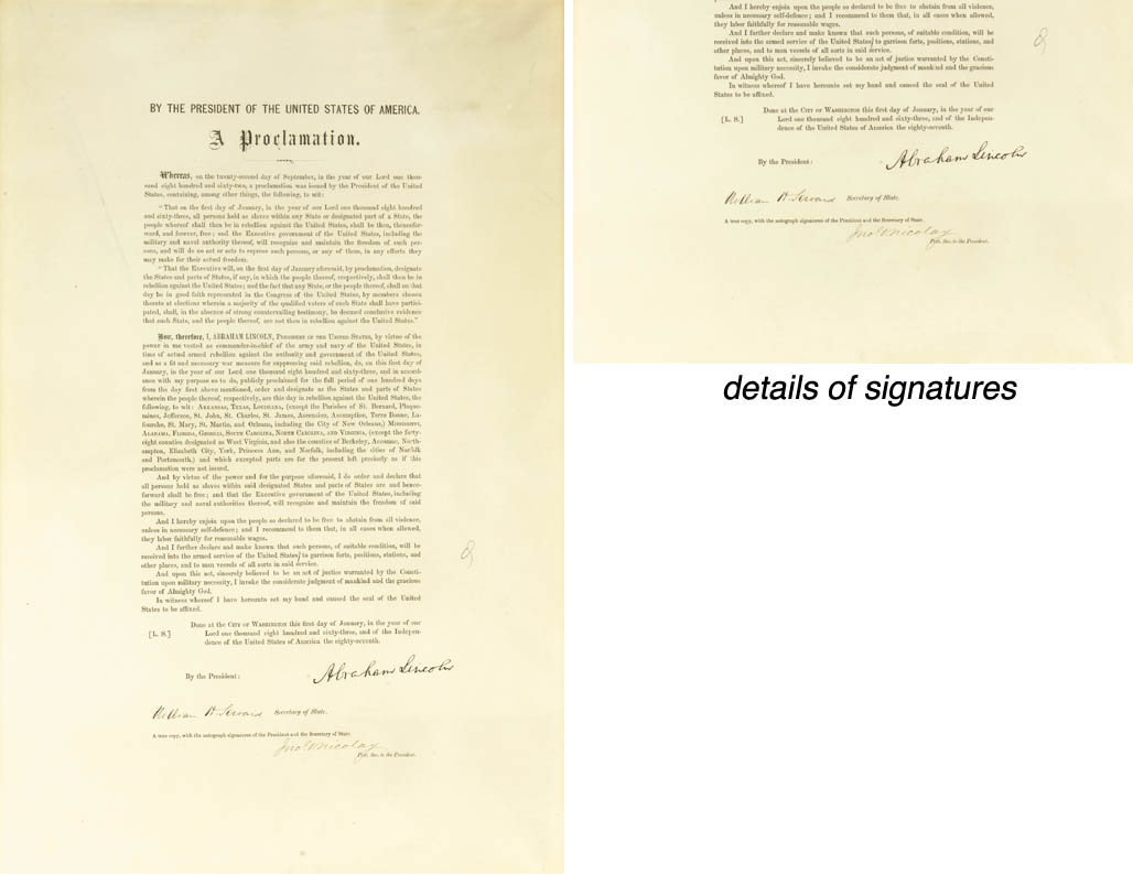 LINCOLN, Abraham. Partly printed document signed (