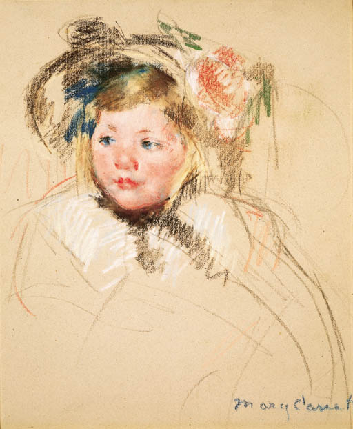 Head of Sara in a Bonnet Looking Left 
