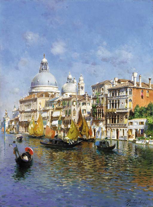 Rubens Santoro (Italian, 18591942) , The Grand Canal, looking towards