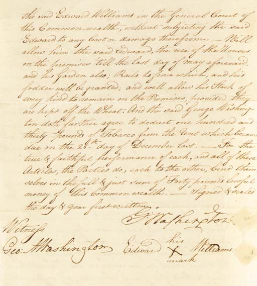 WASHINGTON, Manuscript document signed ("GoWashington"), n.p
