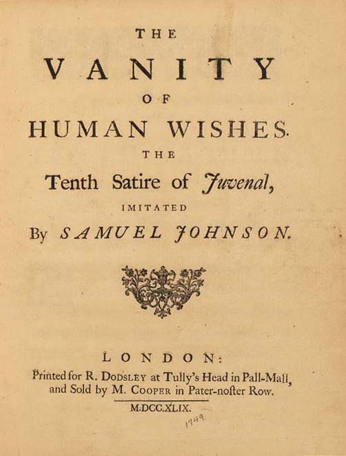 Essay human johnson samuel vanity wish image
