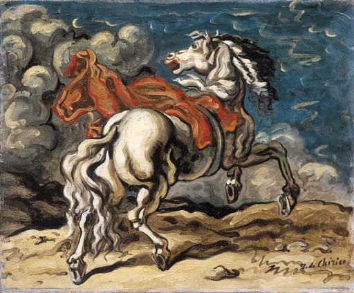 Cavallo dal drappo rosso 
