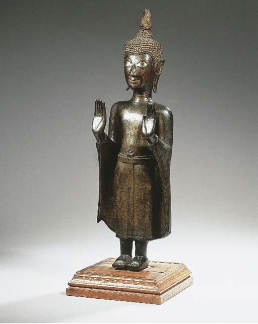 a laos bronze figure of buddha shakyamuni , 18TH CENTURY Christie's