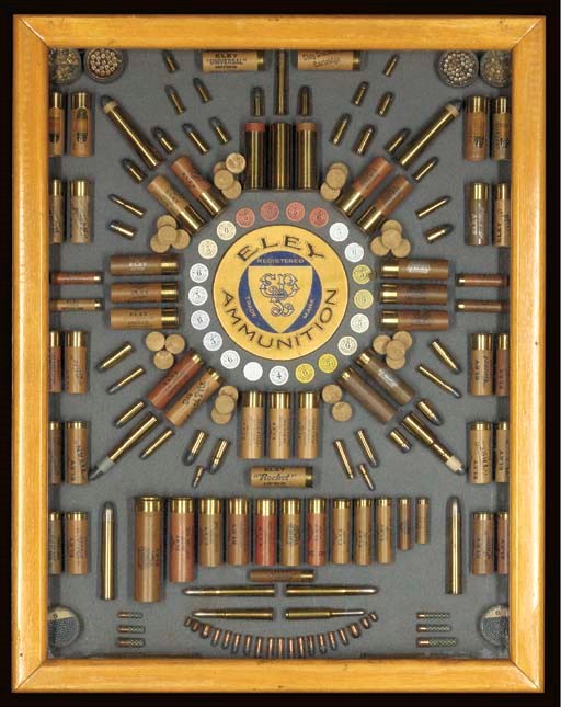 AN 'ELEY AMMUNITION' CARTRIDGE DISPLAYBOARD Christie's