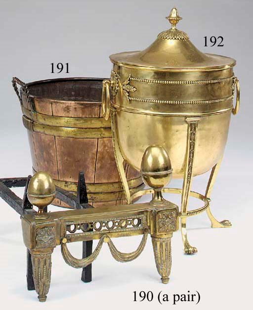 An English brass urn shaped coal bucket, early 20th century