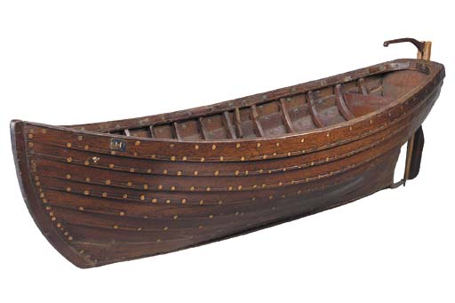 A mahogany model of a rowing boat, 19th century | Christie's