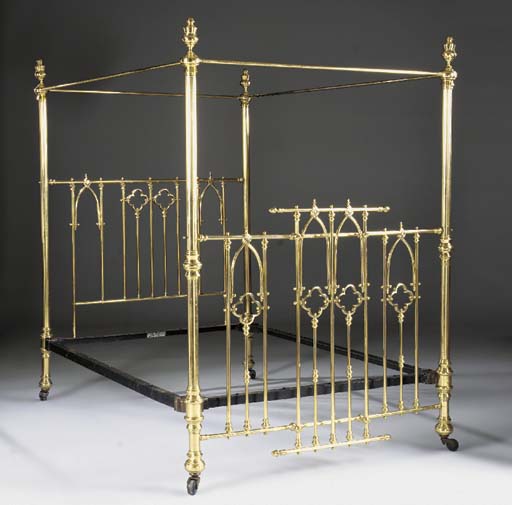 A VICTORIAN BRASS FOUR POSTER BED Christie's
