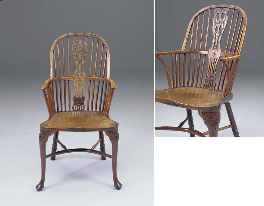 A Yewwood Windsor Armchair Thames Valley Mid 18th Century