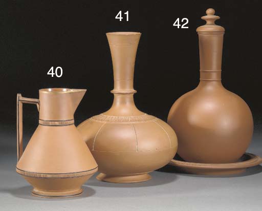 A Torquay Terracotta Ewer Designed By Dr Christopher Dresser