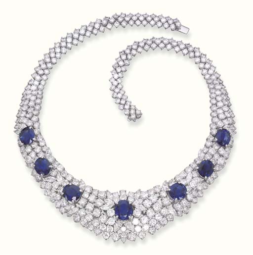 sapphire and diamond necklace
