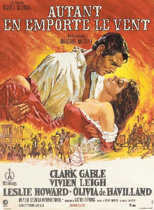 FRENCH MOVIE POSTER (AUTANT EN EMPORTE LE VENT)