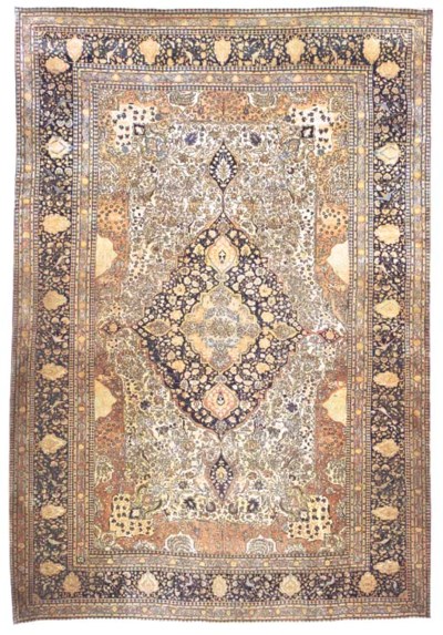 A MOHTASHAM KASHAN CARPET , CENTRAL PERSIA, CIRCA 1880 | Christie's