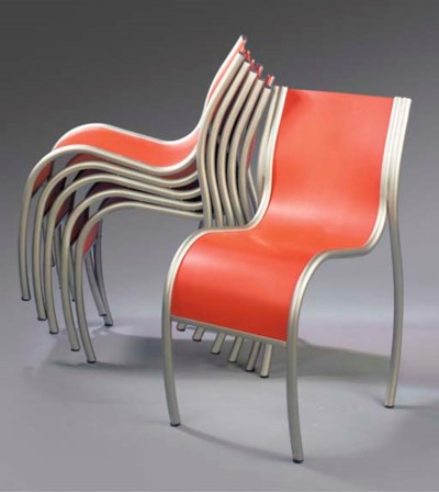 Fantastic Plastic Elastic, six chairs , BY RON ARAD AS PRE-PRODUCTION