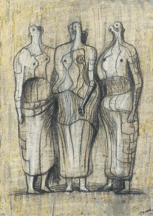 Three Standing Figures 1949 
