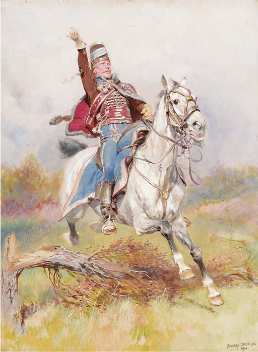 Edouard Jean Baptiste Detaille (18481912) , A French cavalryman on horseback Christie's