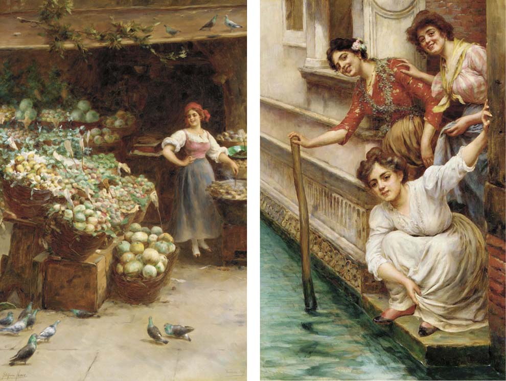 Jules-Emile Saintin (French, 1829-1894) , L'élégante au