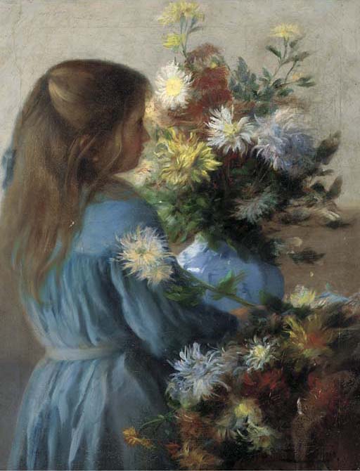 Juliette Wytsman (Belgian, 18661925) , Arranging flowers Christie's