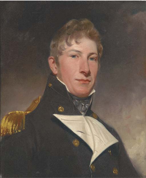 Portrait of a naval officer, bust-length, in uniform 
