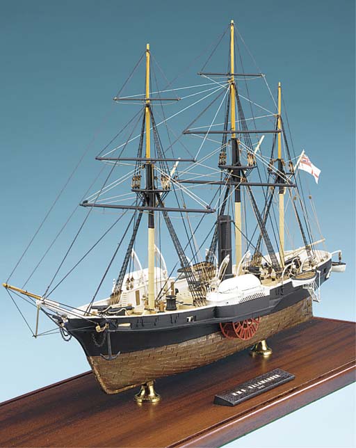 A 1:100 SCALE MODEL OF THE PADDLE SLOOP H.M.S. SALAMANDER (1836)