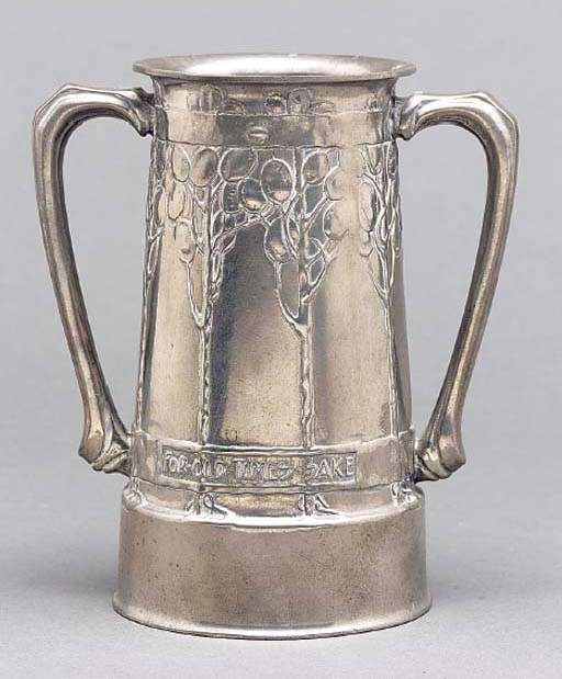 An English Pewter TwinHandled Vase