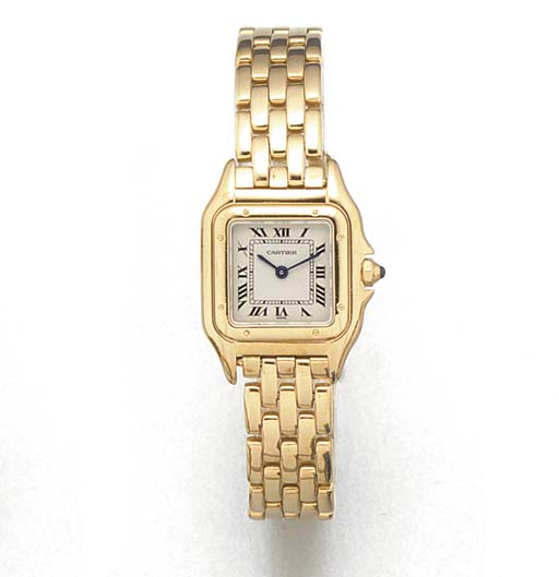 cartier ladies panthere 18ct gold watch