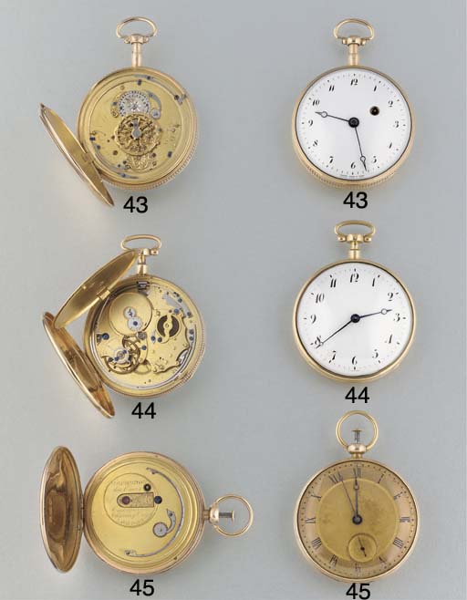 Recordon An 18ct. pink gold quarter repeating lever pocketwatch signed Recordon, late Emery