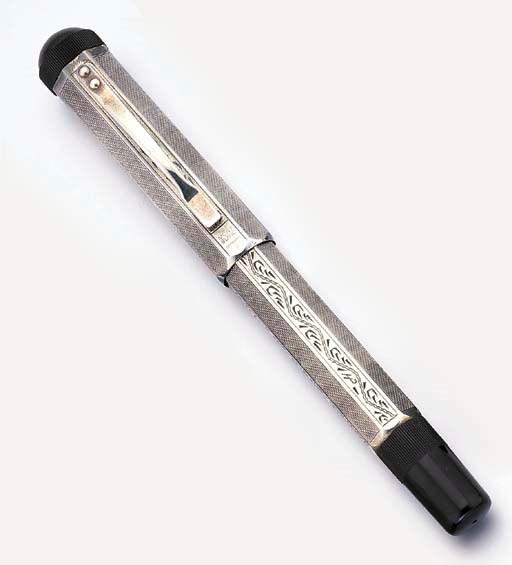 MONTBLANC. A STERLING SILVER FOUNTAIN PEN , SIGNED MONTBLANC, LORENZO