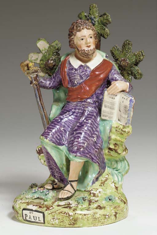 1817年刊 総革装 Isaac Walton, Love and Truth. A STAFFORDSHIRE PEARLWARE FIGURE GROUP OF 'ABRAHAM OFFERING UP