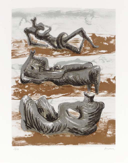 Three Reclining Figures; and Four Reclining Figures with Architectural Background (C. 420; and 430)
