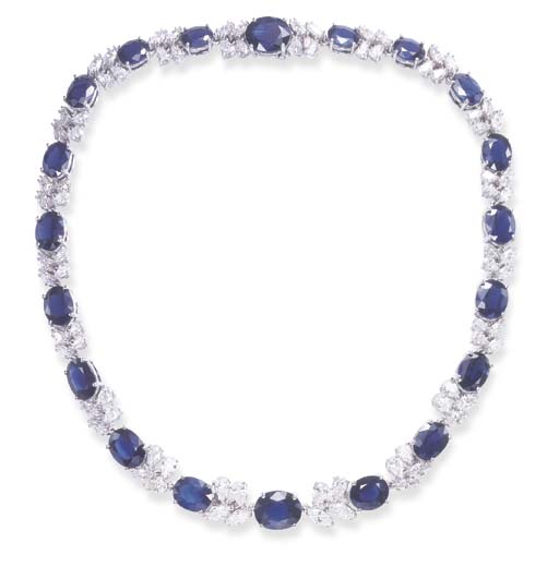 sapphire and diamond necklace