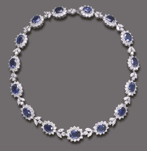 sapphire and diamond necklace