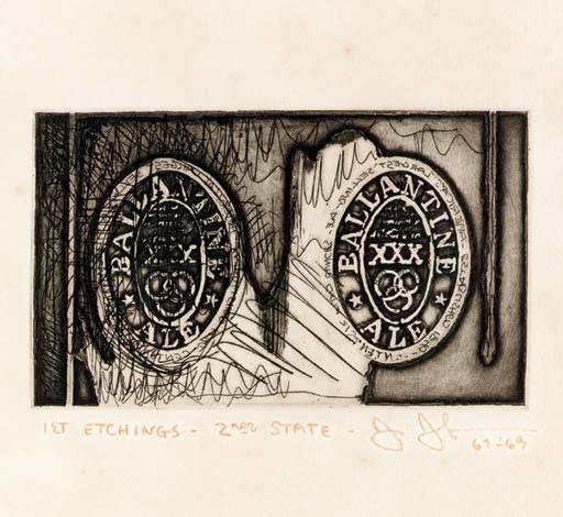 Ale Cans, from 1st Etchings, 2nd State (see ULAE 58) 
