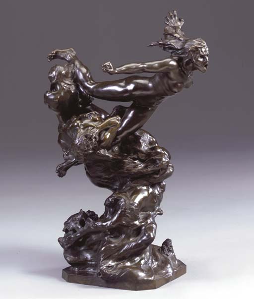 LE SECRET', A BRONZE AND IVORY SCULPTURE** , CAST AND CARVED FROM