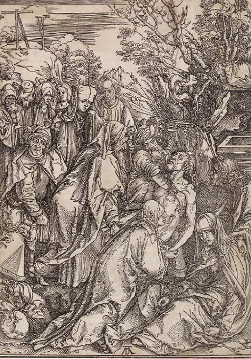 Deposition of Christ, from The Large Passion (Bartsch 12; Meder; Hollstein 123)
