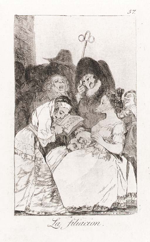 Los Caprichos: Plates 57; 60; 74; and 77 (H. 92; 95; 109; and 112) 
