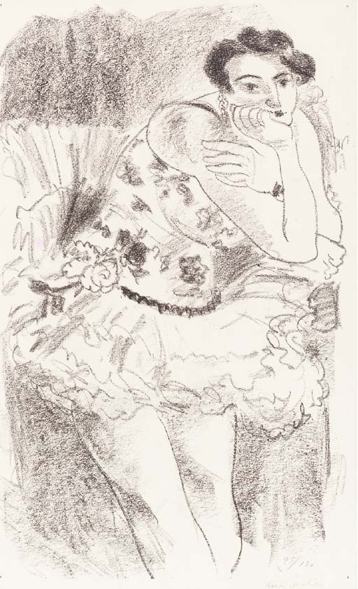 Danseuse debout, accoudeé, from Dix danseuses (D. 482) 
