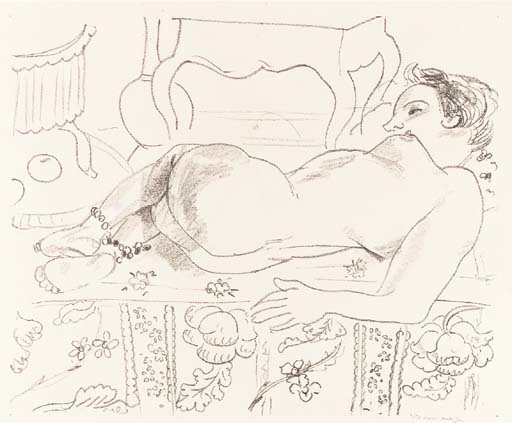 Nu couché sur sol fleuri (D. 503) 
