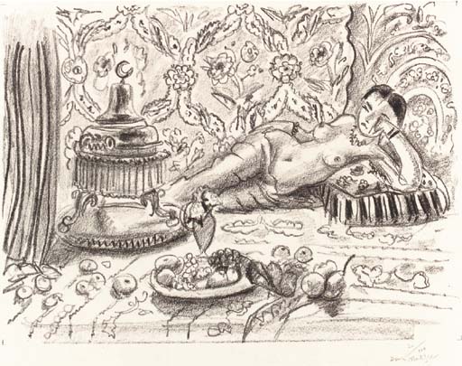 Odalisque, brasero et coupe de fruits (D. 504) 
