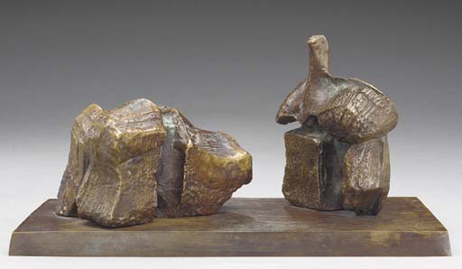 Two Piece Reclining Figure: Maquette No. 1 
