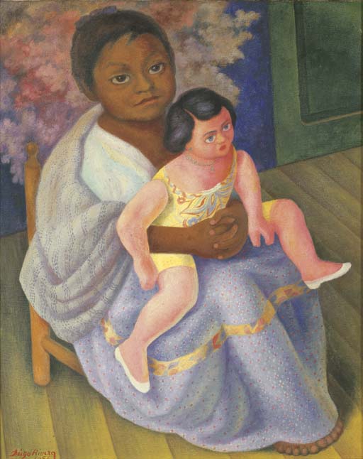 Niña con muñeca 

