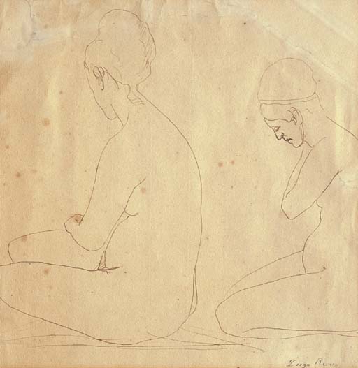Estudio para mujer desnuda 
