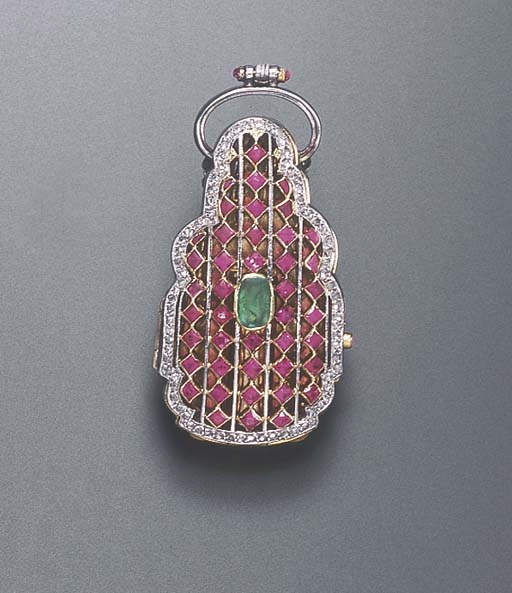 AN ART DECO MULTIGEM KEY PENDANT, BY CARTIER Christie's