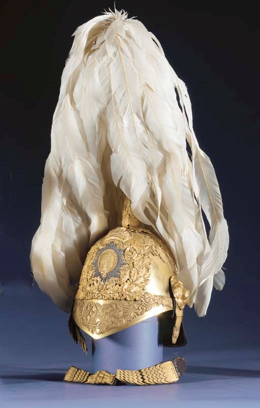 A HELMET OF THE (BRITISH) HONOURABLE CORPS OF GENTLEMENATARMS