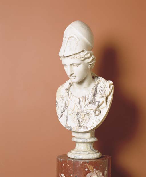 AN ITALIAN MARBLE BUST OF PALLAS ATHENA , EARLY 19TH CENTURY Christie's