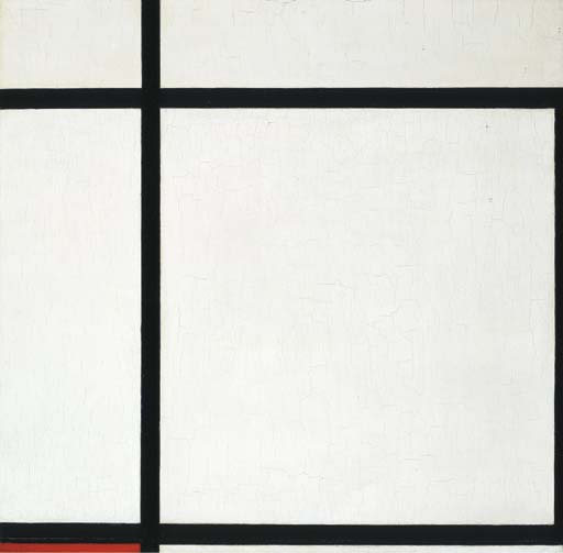 Composition II, with Red (Composition in a square) 
