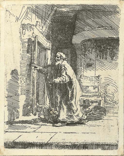 The Blindness of Tobit: The larger Plate (B., Holl. 42; H. 252) 
